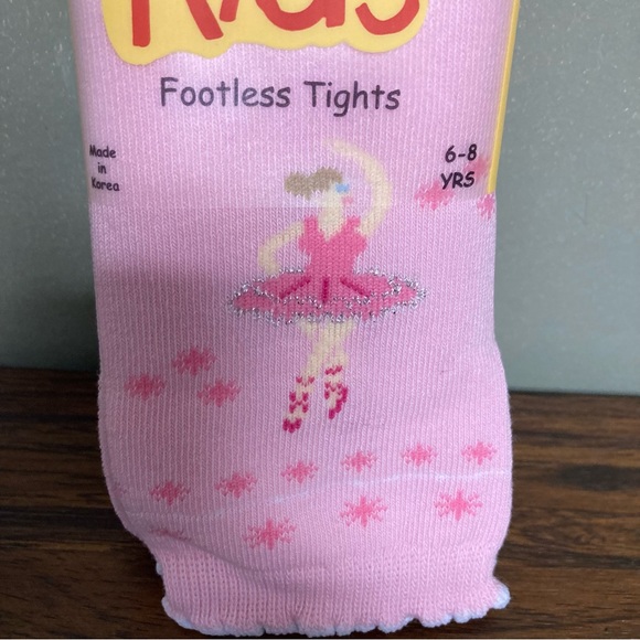 5/$15 NWT Country Kids Pink Ballerina Footless Tights 6-8 Years - Picture 2 of 6
